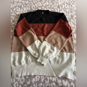 colorblock knit sweater